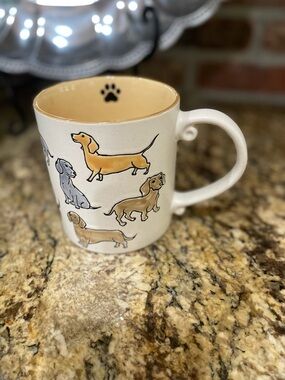 Spectrum Designz speckled dauschand paw print coffee mug - 21oz Brand new